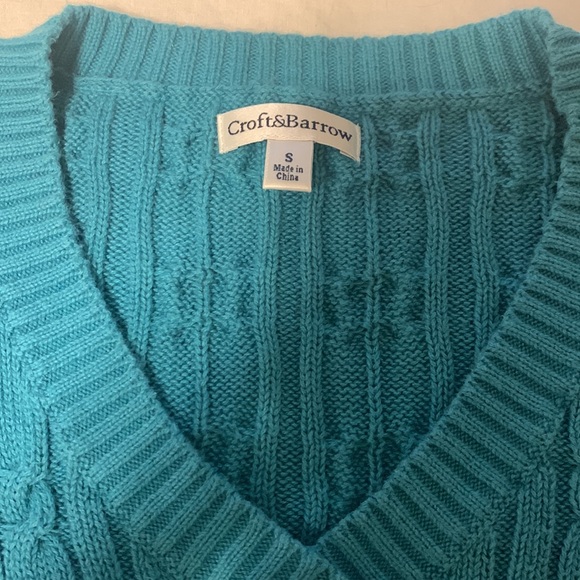 Teal Cable Knit Sweater - Picture 2 of 2